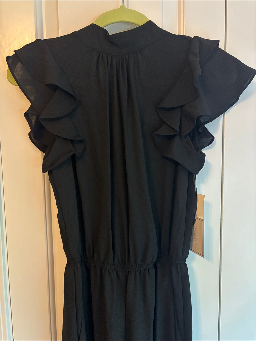 1. State Black Wide-Leg Jumpsuit with Ruffle Sleeves